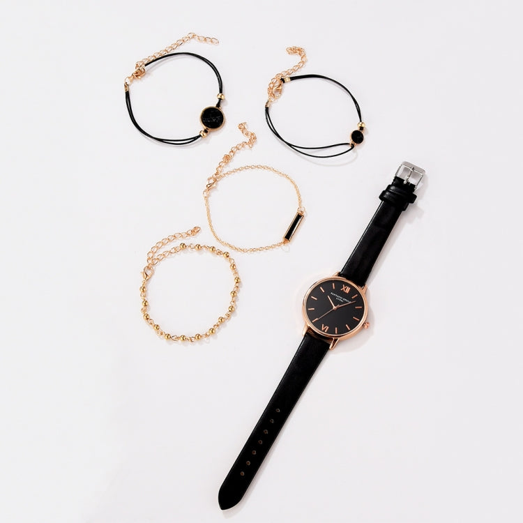 LVPAI XR3795 Orologio da donna al quarzo con cinturino in lega PU + bracciale