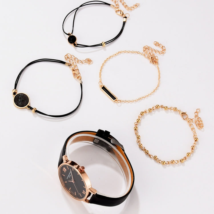 LVPAI XR3795 Orologio da donna al quarzo con cinturino in lega PU + bracciale