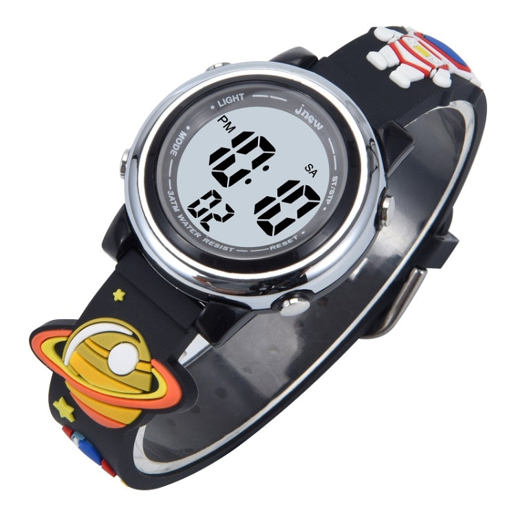 JNEW A380-86161 Bambini Cartoon 3D Space Planet Orologio elettronico sportivo LED multifunzionale impermeabile, JNEW A380-86161