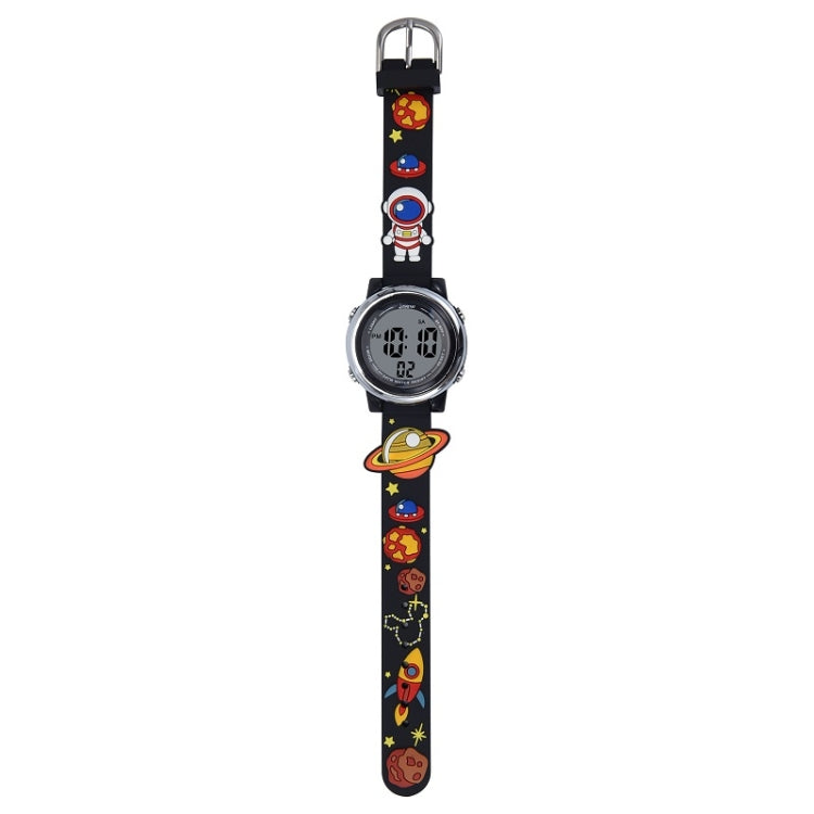 JNEW A380-86161 Bambini Cartoon 3D Space Planet Orologio elettronico sportivo LED multifunzionale impermeabile, JNEW A380-86161