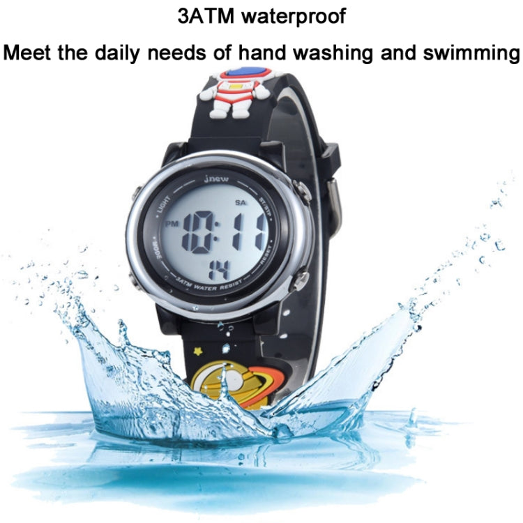 JNEW A380-86161 Bambini Cartoon 3D Space Planet Orologio elettronico sportivo LED multifunzionale impermeabile, JNEW A380-86161