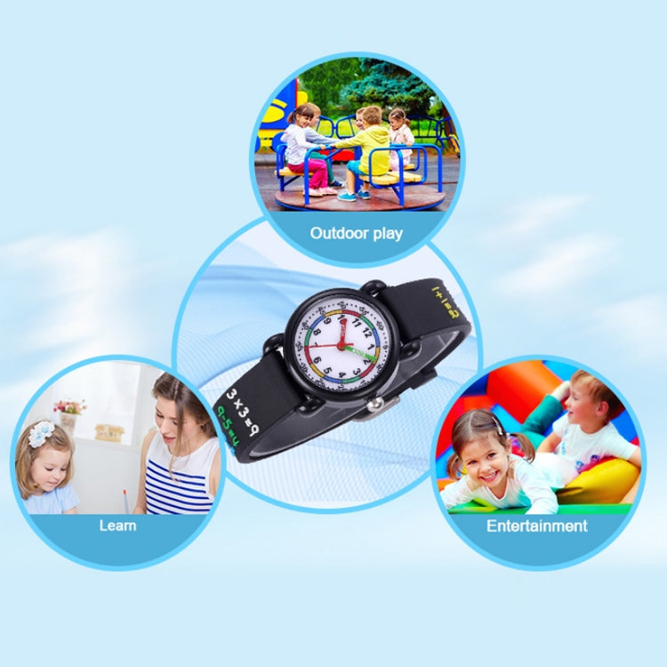 JNEW A335-20093 Calcoli matematici 3D per bambini Orologio da cartone animato impermeabile, JNEW A335-20093