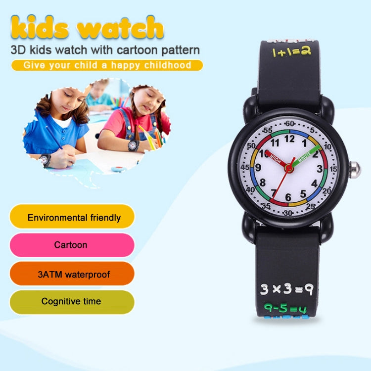JNEW A335-20093 Calcoli matematici 3D per bambini Orologio da cartone animato impermeabile, JNEW A335-20093