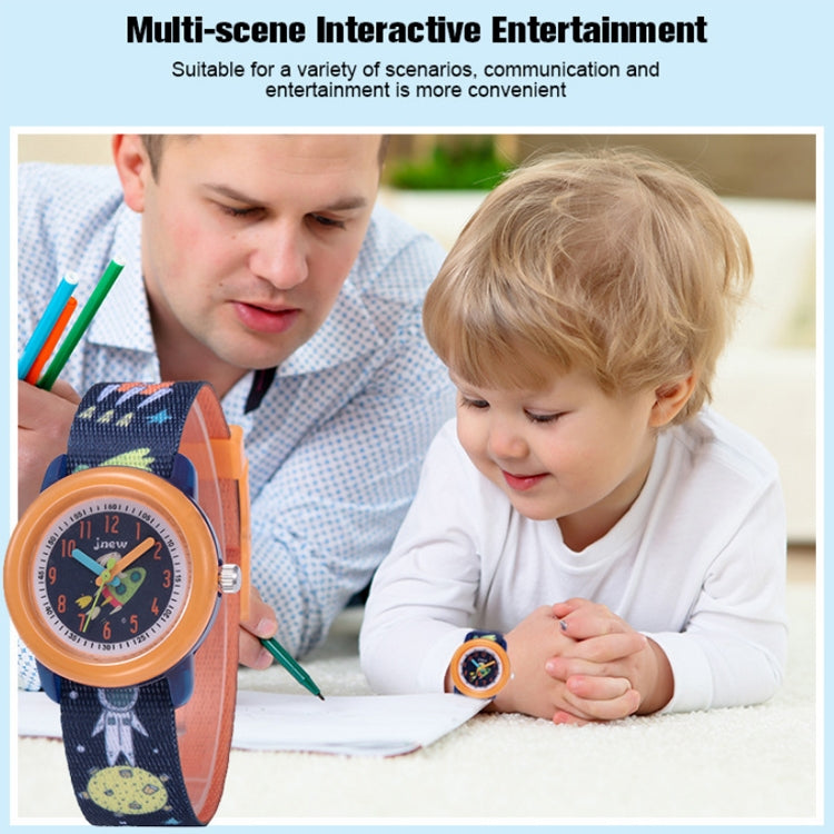 JNEW A369-86408 Bambini Cartoon Cosmic Starry Sky Orologio al quarzo con nastro cognitivo tempo impermeabile, JNEW A369-86408