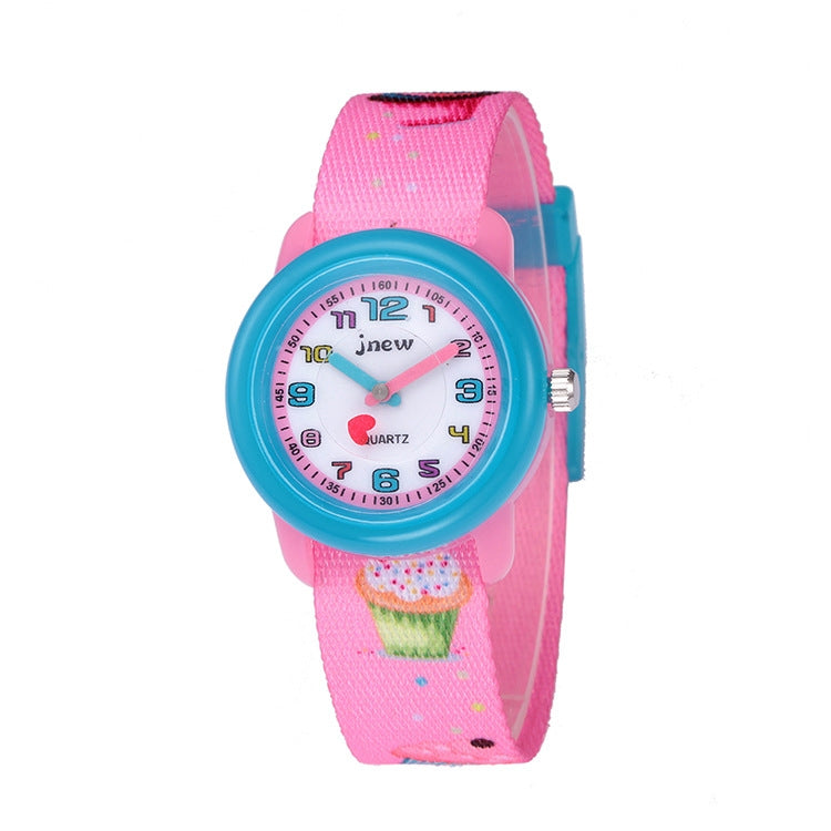JNEW A369-86306 Orologio al quarzo con nastro impermeabile per bambini, JNEW A369-86306