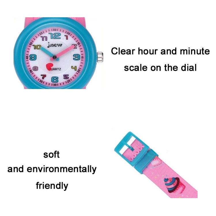 JNEW A369-86306 Orologio al quarzo con nastro impermeabile per bambini, JNEW A369-86306