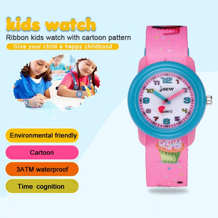 JNEW A369-86306 Orologio al quarzo con nastro impermeabile per bambini, JNEW A369-86306