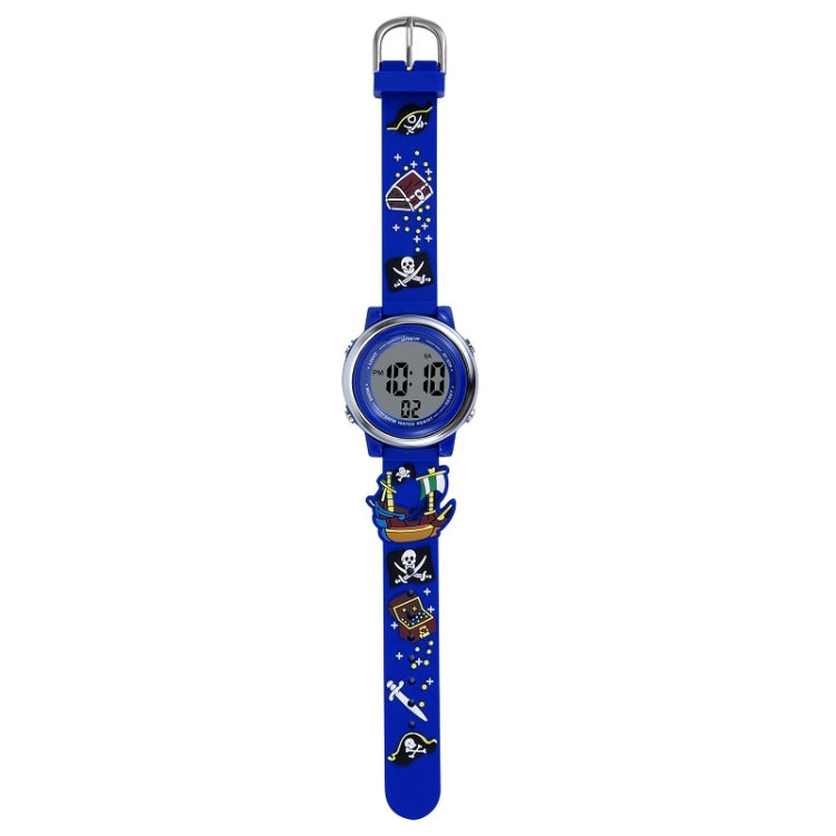 JNEW A380-20092 Bambini Del Fumetto 3D Nave Pirata Tempo Impermeabile Cognitivo Multifunzione Sport LED Orologio Elettronico, JNEW A380-20092