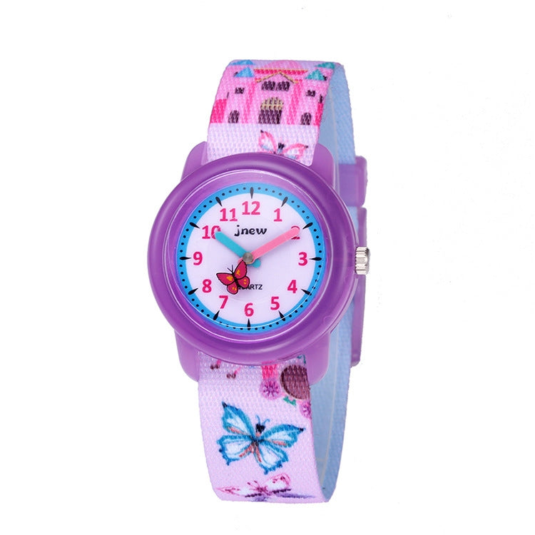 JNEW A369-86366 Orologio al quarzo cognitivo per bambini con tempo impermeabile, JNEW A369-86366