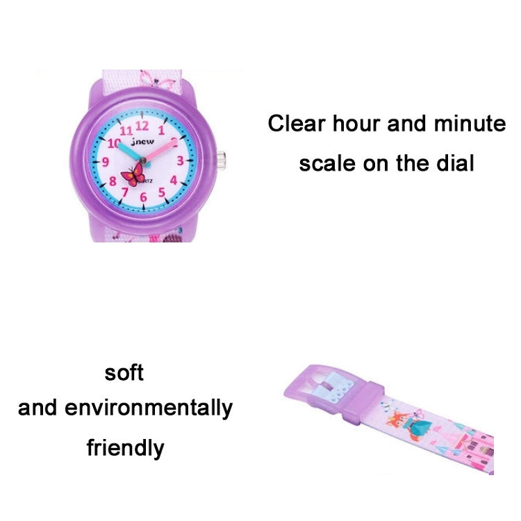 JNEW A369-86366 Orologio al quarzo cognitivo per bambini con tempo impermeabile, JNEW A369-86366