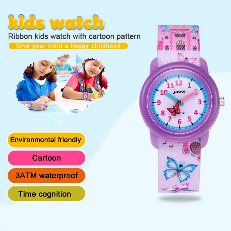 JNEW A369-86366 Orologio al quarzo cognitivo per bambini con tempo impermeabile, JNEW A369-86366