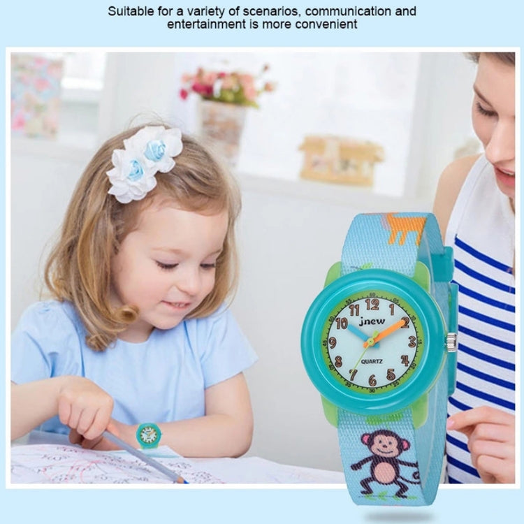 JNEW A369-86313 Orologio al quarzo con nastro impermeabile per cognizione del tempo dei cartoni animati per bambini, JNEW A369-86313