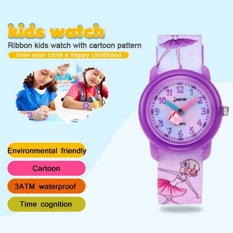 JNEW A369-86365 Orologio al quarzo cognitivo tempo impermeabile per bambini, JNEW A369-86365