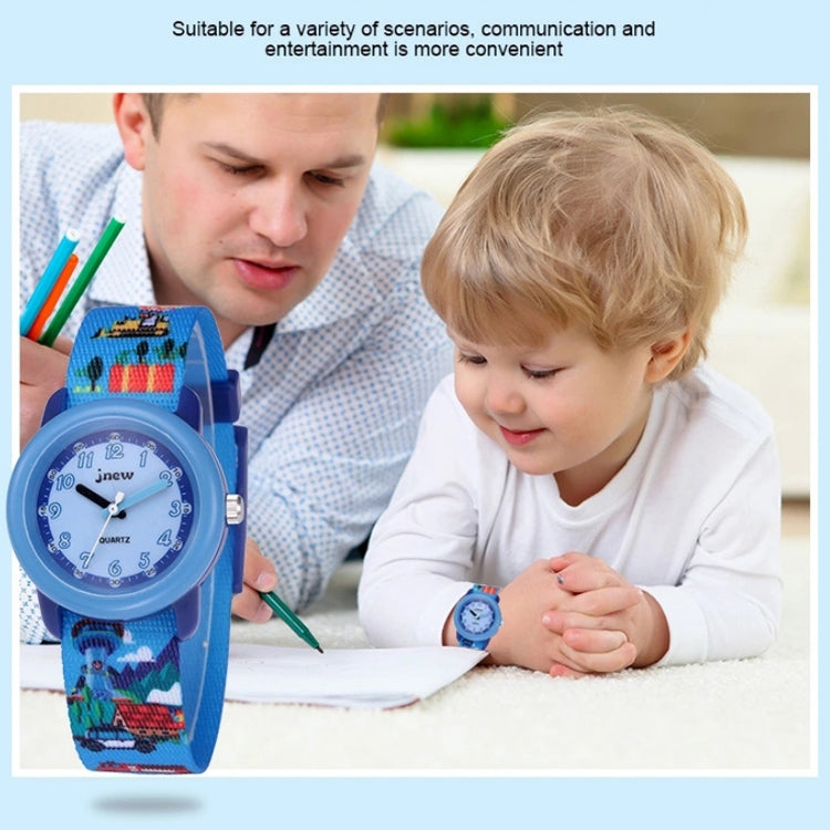 JNEW A369-86370 Orologio al quarzo con nastro cognitivo tempo impermeabile per bambini, JNEW A369-86370