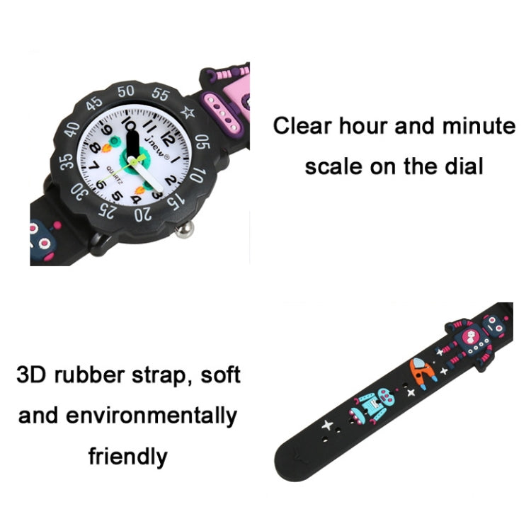 JNEW A342-86170 Orologio al quarzo con cinturino in silicone Jelly per bambini, JNEW A342-86170