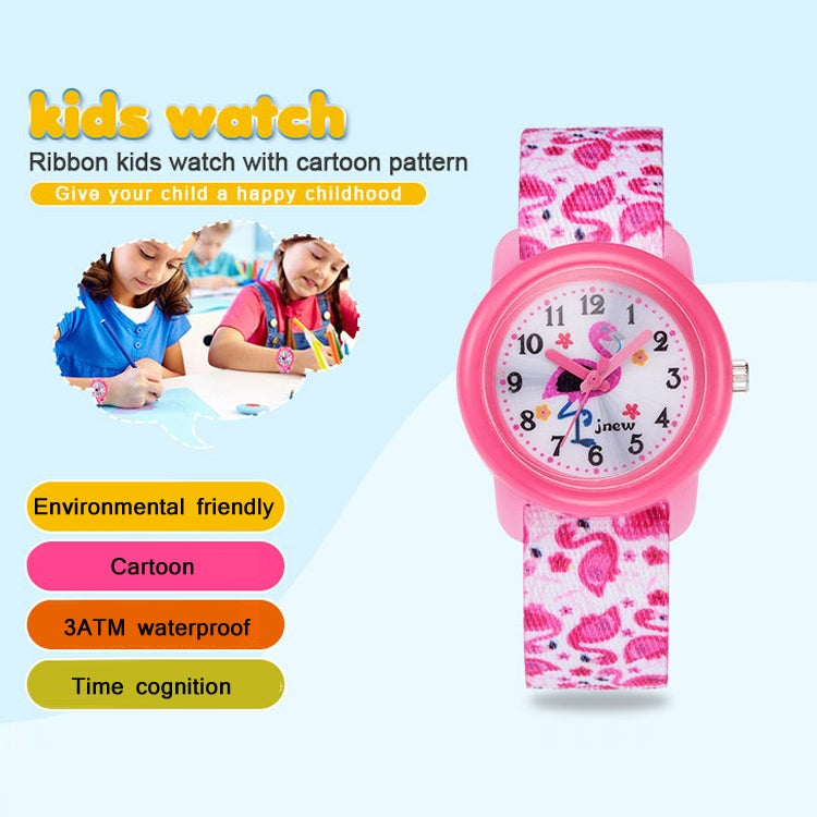 JNEW A369-86321 Orologio al quarzo con nastro cognitivo per bambini con tempo impermeabile, JNEW A369-86321