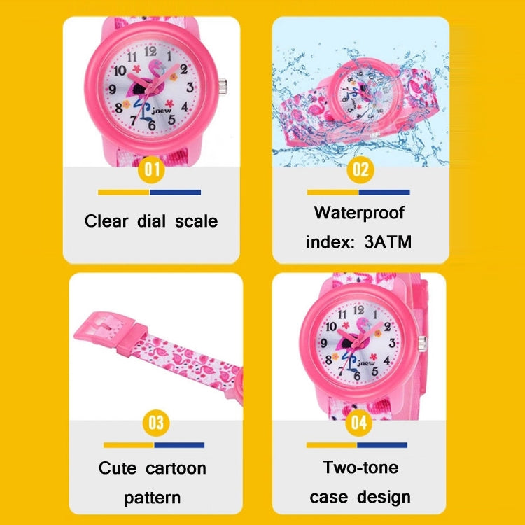 JNEW A369-86321 Orologio al quarzo con nastro cognitivo per bambini con tempo impermeabile, JNEW A369-86321