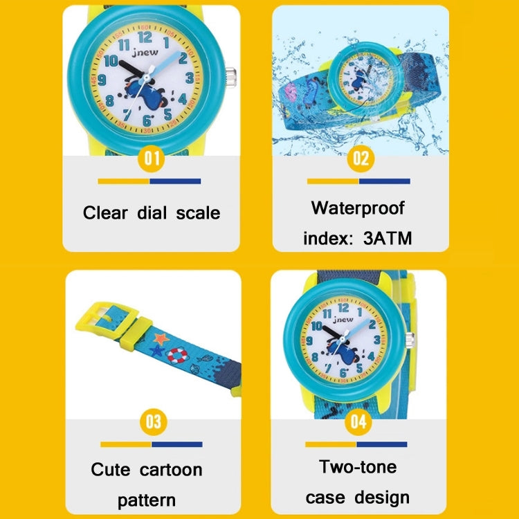 JNEW A369-86336 Orologio da nastro cognitivo tempo impermeabile per bambini, JNEW A369-86336