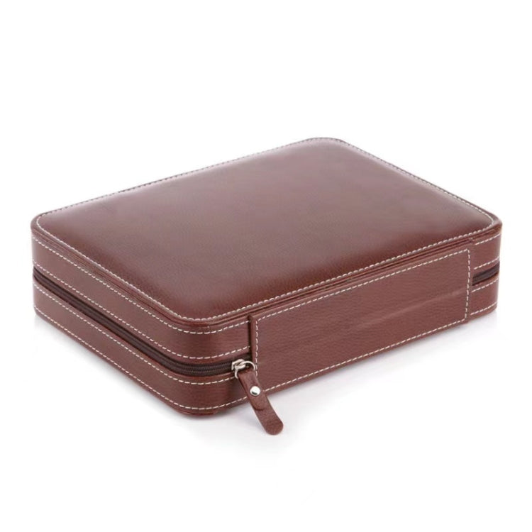 Custodia per Orologi 8 Posti in Pelle Artificiale e Velluto – Portatile, Anti-caduta, Elegante – Disponibile in Marrone e Nero