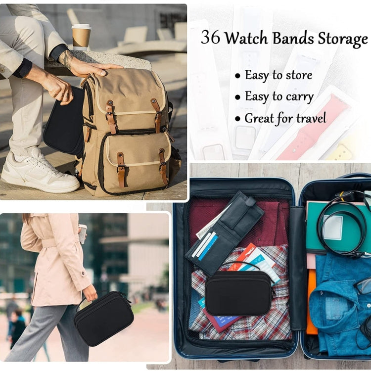Organizzatore Portatile Impermeabile Multi-Slot in Panno – 36 Slot per Orologi, Cavi e Accessori, Archiviazione da Viaggio e Desktop