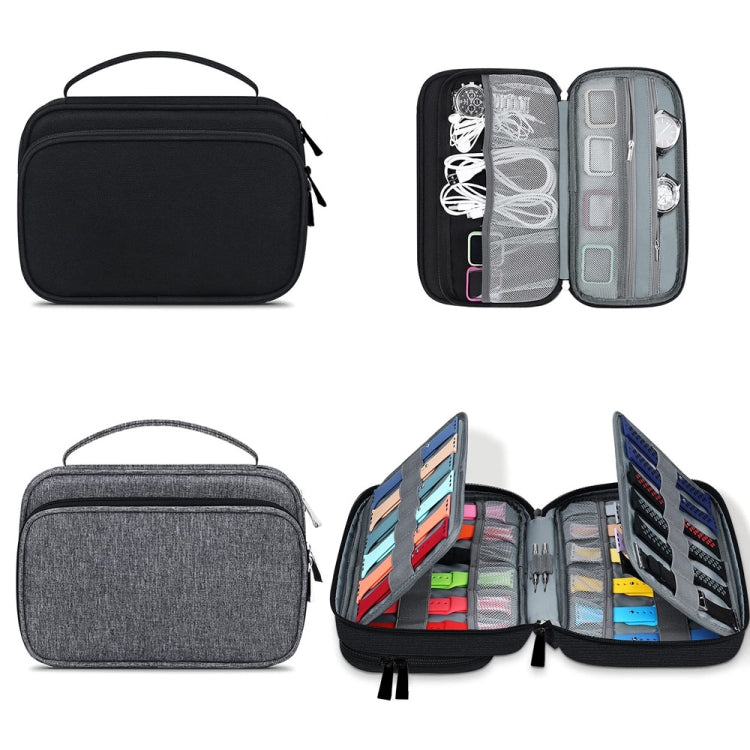 Organizzatore Portatile Impermeabile Multi-Slot in Panno – 36 Slot per Orologi, Cavi e Accessori, Archiviazione da Viaggio e Desktop