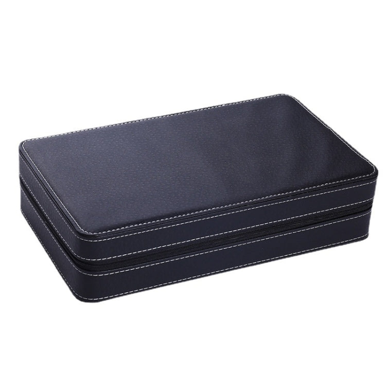 Scatola Porta Orologi 12 Scomparti in Pelle PU Nera Effetto Struzzo – Elegante, Antipolvere, Protettiva, 33x20x7,5 cm