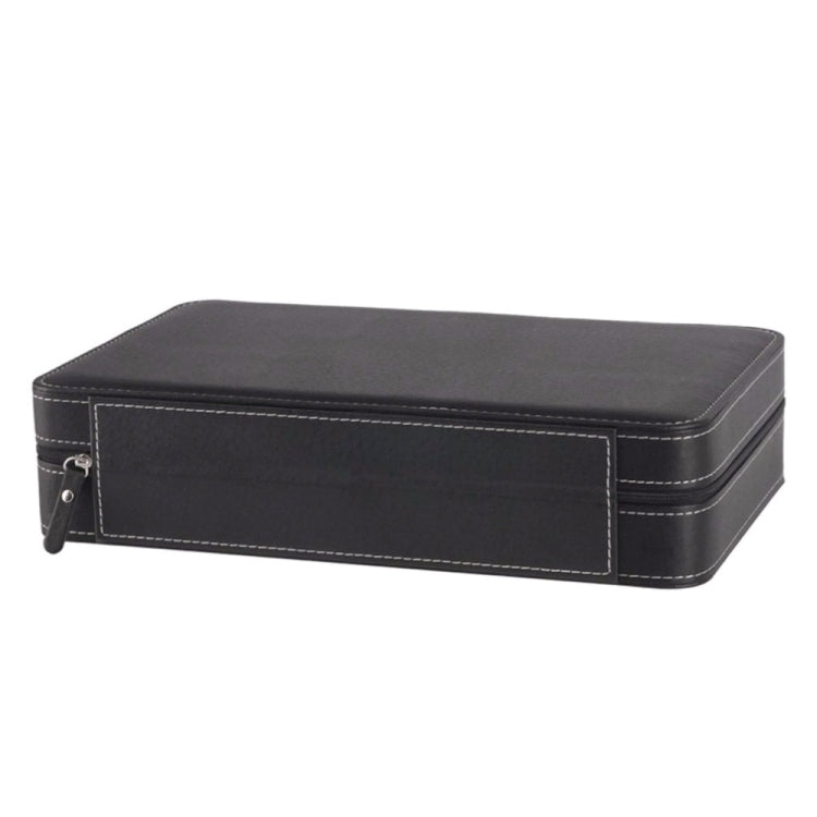 Scatola Porta Orologi 12 Scomparti in Pelle PU Nera Effetto Struzzo – Elegante, Antipolvere, Protettiva, 33x20x7,5 cm