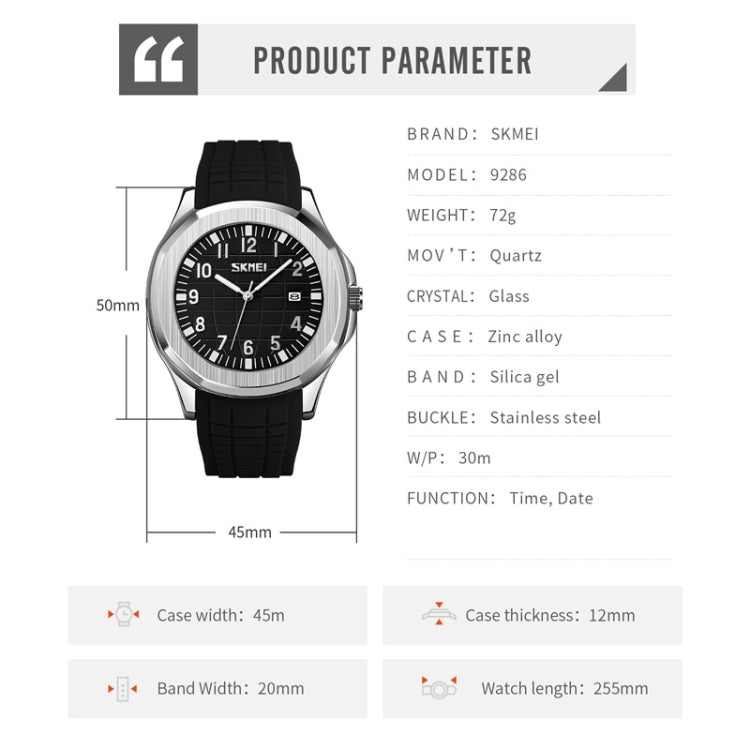 SKMEI 9286 Orologio al quarzo impermeabile da uomo multifunzionale per sport all'aria aperta