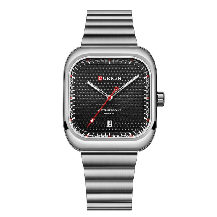Curren 8460 Orologio al Quarzo da Uomo Casual con Cinturino a Rete - Quadrante Quadrato e Resistente all'Acqua