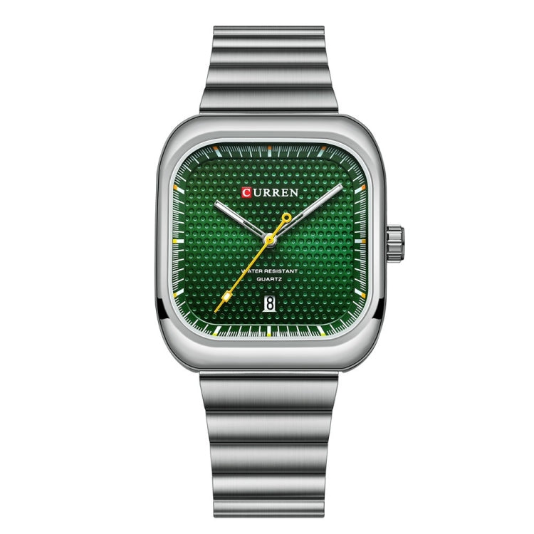 Curren 8460 Orologio al Quarzo da Uomo Casual con Cinturino a Rete - Quadrante Quadrato e Resistente all'Acqua