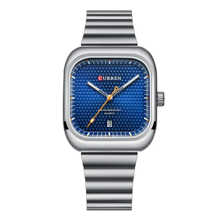 Curren 8460 Orologio al Quarzo da Uomo Casual con Cinturino a Rete - Quadrante Quadrato e Resistente all'Acqua