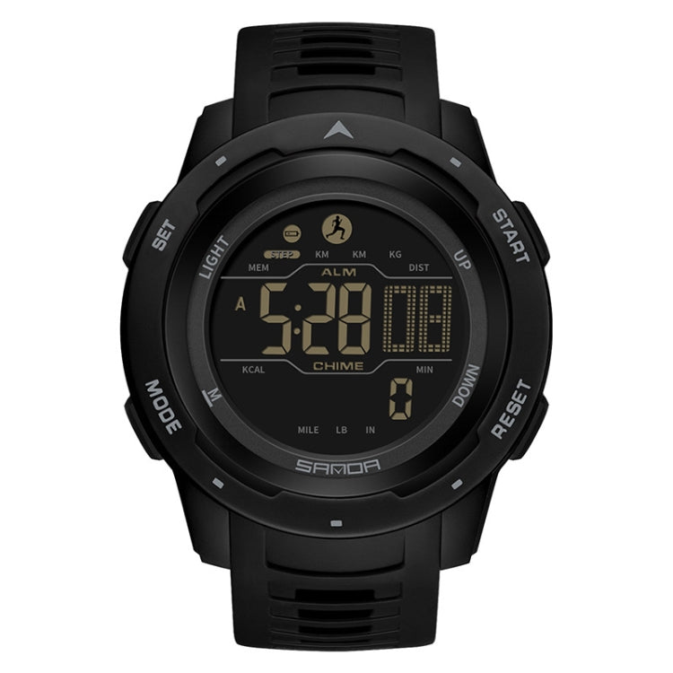 Orologio Digitale Impermeabile SANDA con Contapassi, Quadrante Multifunzionale, Display FSTN e Cinturino TPU, Resistente fino a 50 Metri