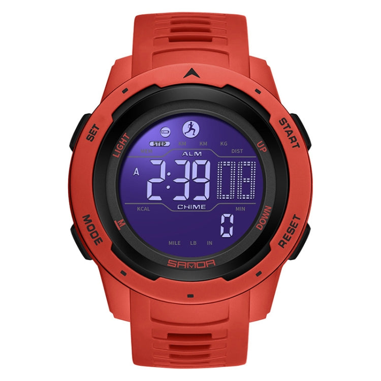 Orologio Digitale Impermeabile SANDA con Contapassi, Quadrante Multifunzionale, Display FSTN e Cinturino TPU, Resistente fino a 50 Metri