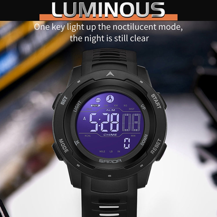 Orologio Digitale Impermeabile SANDA con Contapassi, Quadrante Multifunzionale, Display FSTN e Cinturino TPU, Resistente fino a 50 Metri