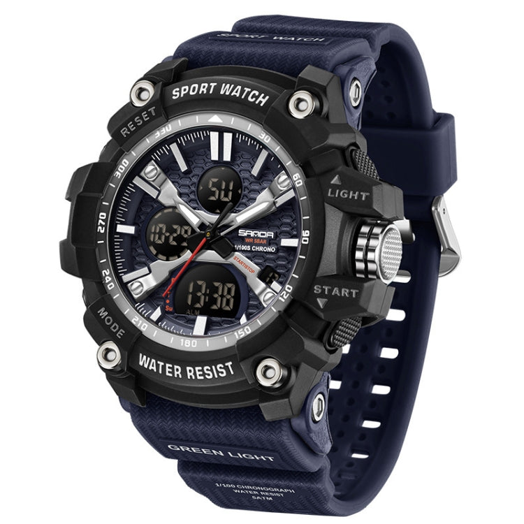 Orologio Elettronico SANDA Multifunzionale Tridimensionale 5 ATM con Sveglia e Display Luminoso