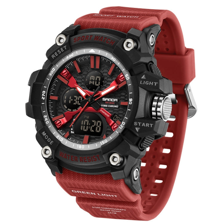 Orologio Elettronico SANDA Multifunzionale Tridimensionale 5 ATM con Sveglia e Display Luminoso