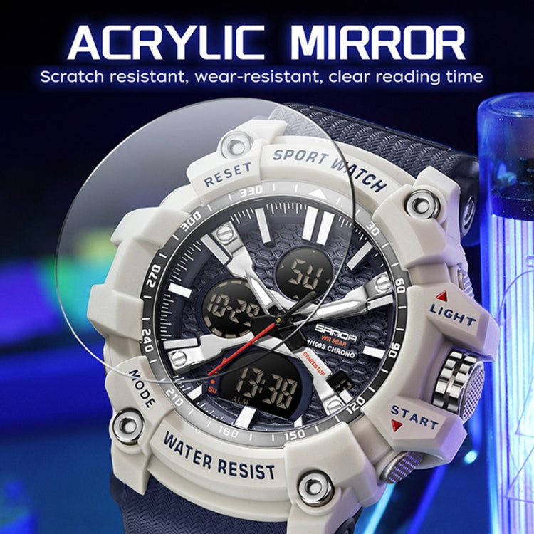 Orologio Elettronico SANDA Multifunzionale Tridimensionale 5 ATM con Sveglia e Display Luminoso
