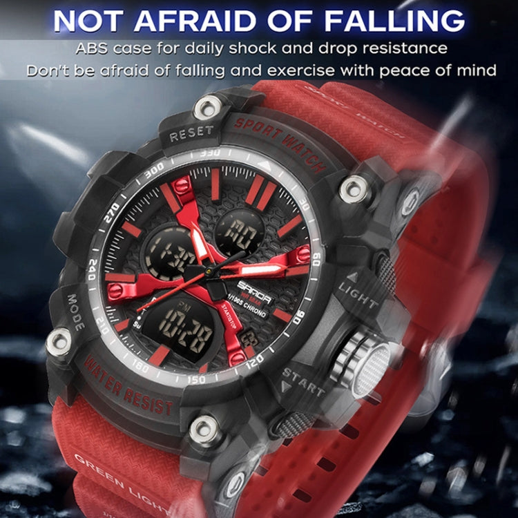 Orologio Elettronico SANDA Multifunzionale Tridimensionale 5 ATM con Sveglia e Display Luminoso