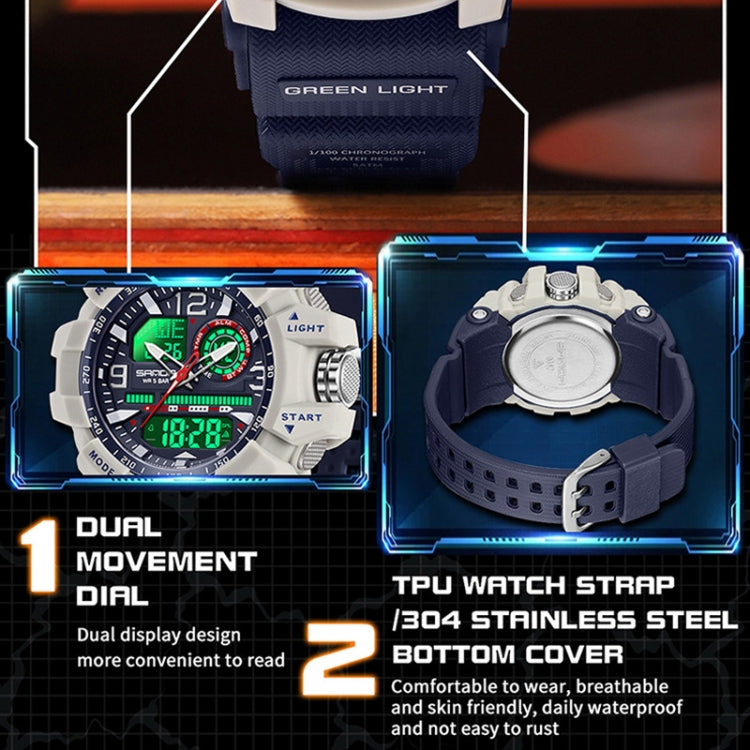 Orologio Elettronico SANDA con Quadrante Grande - Orologio Sportivo Multifunzionale per Esterni, Impermeabile e Resistente