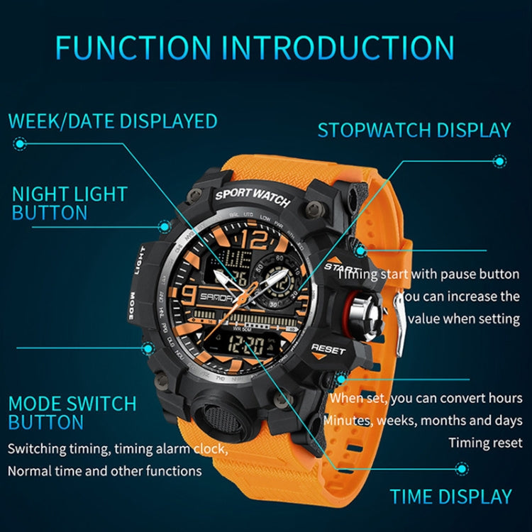Orologio Elettronico Multifunzionale SANDA per Studenti e Adolescenti - Orologio Sportivo Impermeabile con Funzione Luminosa e Doppio Display