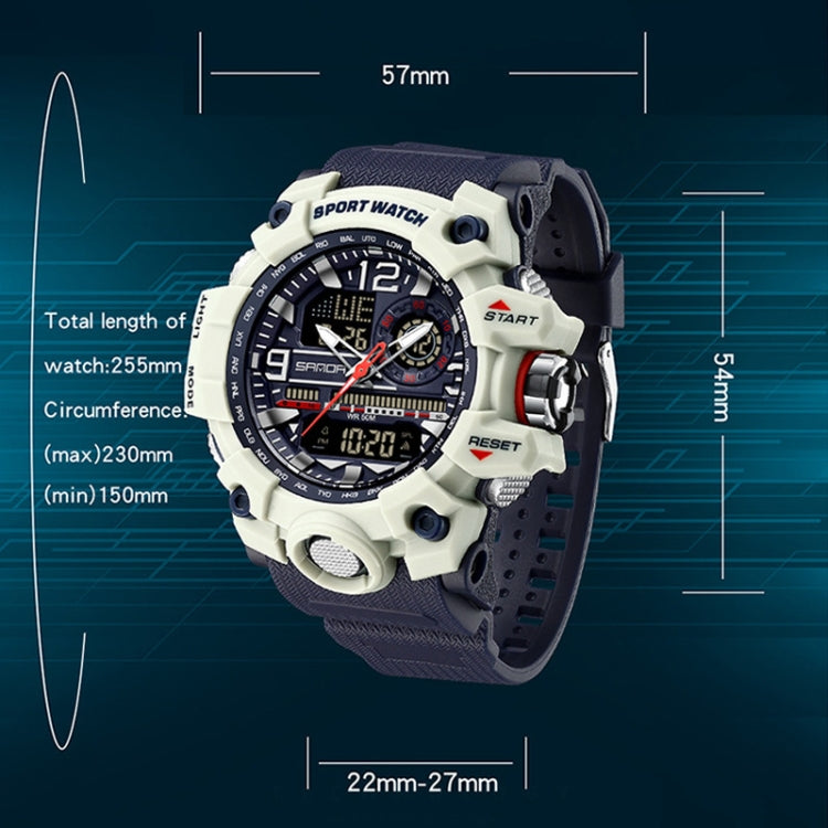 Orologio Elettronico Multifunzionale SANDA per Studenti e Adolescenti - Orologio Sportivo Impermeabile con Funzione Luminosa e Doppio Display
