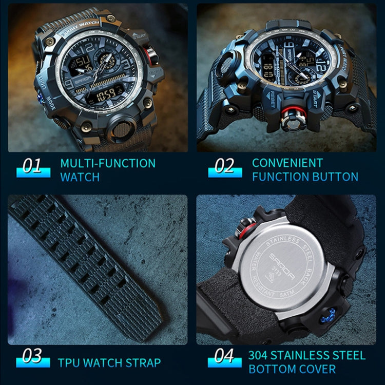 Orologio Elettronico Multifunzionale SANDA per Studenti e Adolescenti - Orologio Sportivo Impermeabile con Funzione Luminosa e Doppio Display