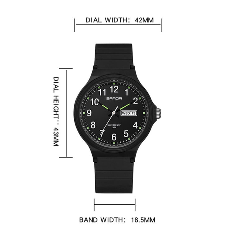 Orologio Elettronico al Quarzo SANDA con Doppio Calendario - Outdoor, Leisure, Unisex per Uomo, Donna e Studenti