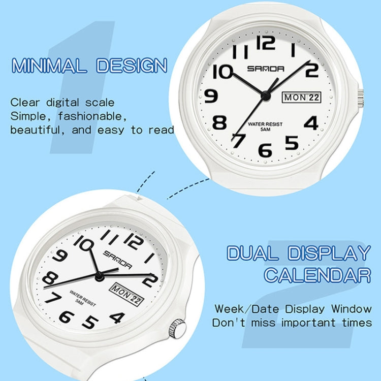 Orologio Elettronico al Quarzo SANDA con Doppio Calendario - Outdoor, Leisure, Unisex per Uomo, Donna e Studenti
