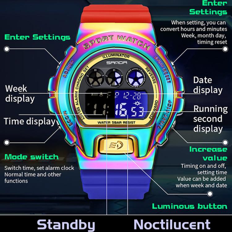 SANDA 2127 Orologio Sportivo Elettronico Impermeabile - Movimento Singolo, Colori Vari