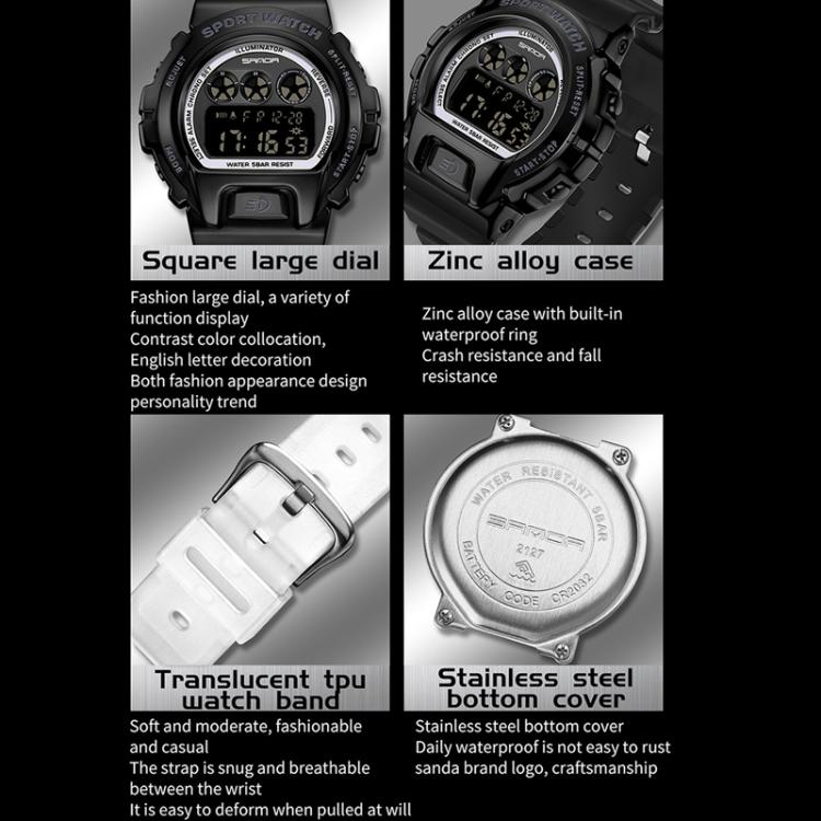 SANDA 2127 Orologio Sportivo Elettronico Impermeabile - Movimento Singolo, Colori Vari