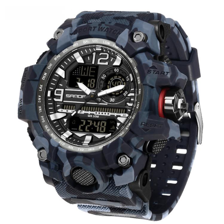 SANDA 3359 Orologio Outdoor Sportivo Camouflage - Waterproof, Elettronico, Multifunzionale