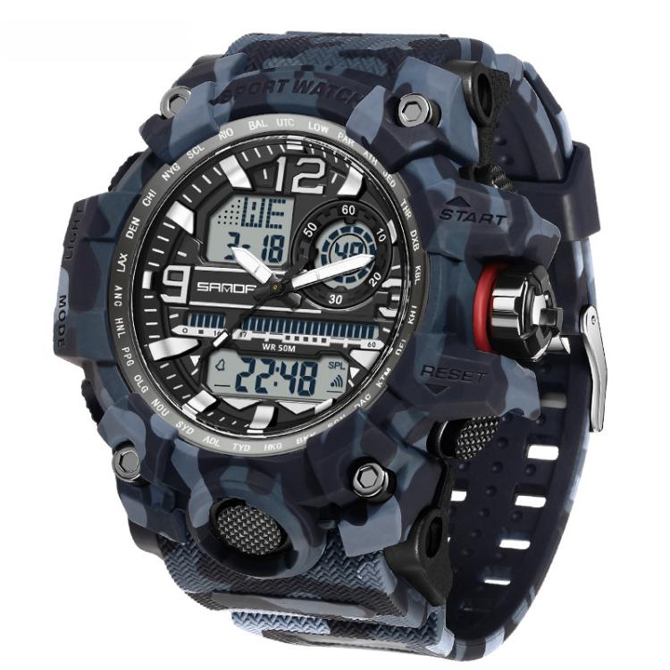 SANDA 3359 Orologio Outdoor Sportivo Camouflage - Waterproof, Elettronico, Multifunzionale