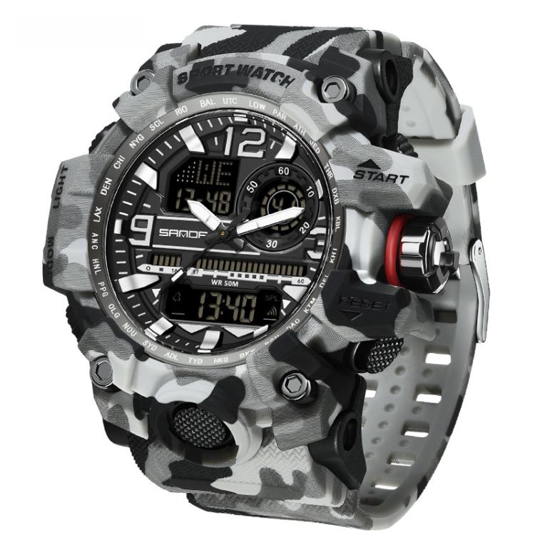 SANDA 3359 Orologio Outdoor Sportivo Camouflage - Waterproof, Elettronico, Multifunzionale