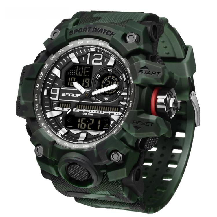 SANDA 3359 Orologio Outdoor Sportivo Camouflage - Waterproof, Elettronico, Multifunzionale